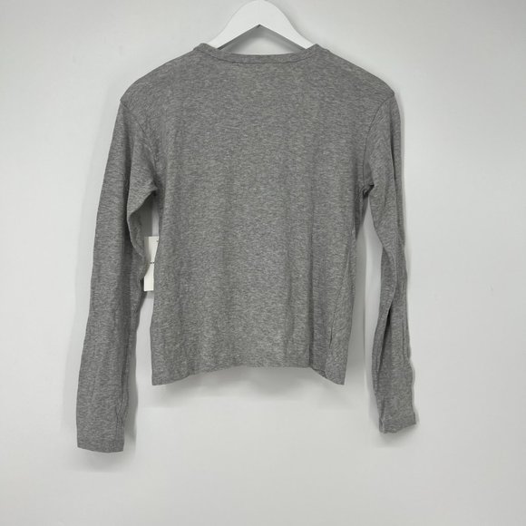 Nordstrom Kids' Twist Front Long Sleeve T-Shirt Grey Heather Size XL 14/16 NWT - Picture 3 of 4